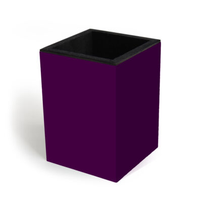 Porta-lápis Fina Ideia Liso Uva 7x7x10cm em MDF