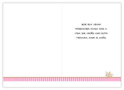 Alternative view of Cartão Artesanal Nascimento Princesa Fina Ideia 11x15,5cm com envelope