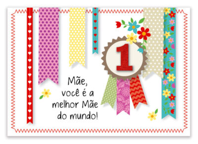 Cartão Mix Mãe Número 1 Fina Ideia 11x15,5cm com envelope