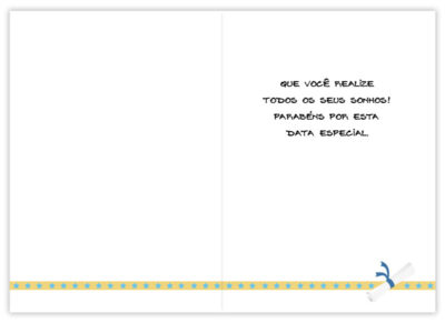 Alternative view of Cartão Artesanal Formatura Sonhos Fina Ideia 11x15,5cm com envelope
