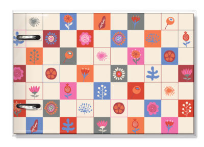 Porta-Fichas Quadrinhos Fina Ideia 25,5x18cm 48 fichas pautadas capa protetora