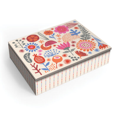 Porta-joias M Fina Ideia Orgânica 19x14x5,5cm em MDF