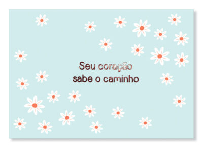 Cartão Essencial Felicitações Margaridas Verde Fina Ideia 11x15,5cm com envelope