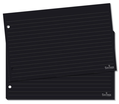 Alternative view of Fichas Pretas Pautadas Fina Ideia 5×8 20,4x12,8cm 30 unidades