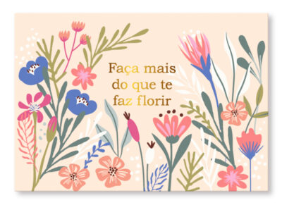 Cartão Essencial Felicitações Primavera Fina Ideia 11x15,5cm com envelope
