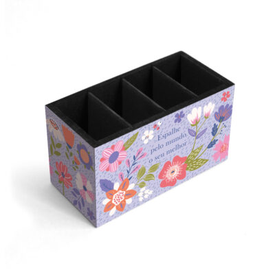 Porta-treco Fina Ideia Sempre-viva 17x8,5x9cm em MDF