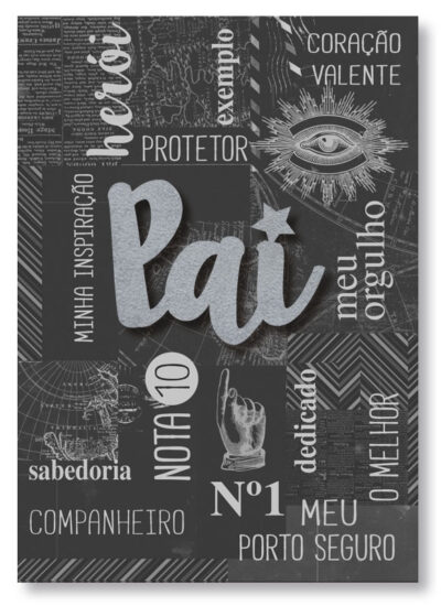 Cartão Artesanal Pai Inspiração Fina Ideia 11x15,5cm com envelope