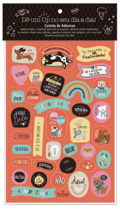 Cartela de adesivos Cachorro amigo