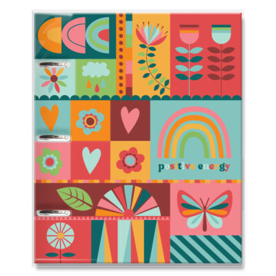 Caderno Argolado Fina Ideia Arco-Íris 16,5x23,2cm 80 folhas capa protetora