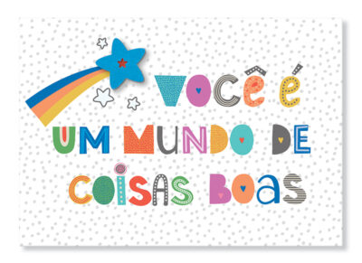 Cartão Mix Felicitações Coisas Boas Fina Ideia 11x15,5cm com envelope
