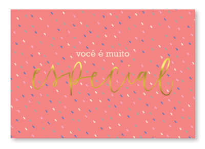 Cartão Essencial Felicitações Riscadinho Vermelho Fina Ideia 11x15,5cm com envelope