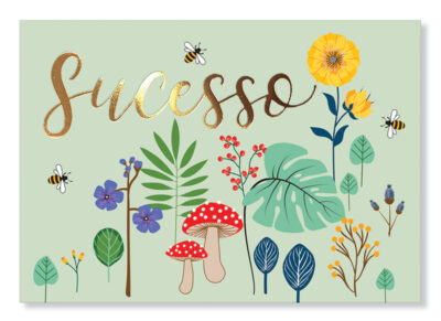 Cartão Essencial Sucesso Projetos Fina Ideia 11x15,5cm com envelope