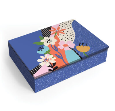 Porta-joias M Fina Ideia Jardim das Cores 19x14x5,5cm em MDF