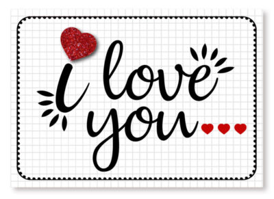 Cartão Mix Romântico I Love You Fina Ideia 11x15,5cm com envelope