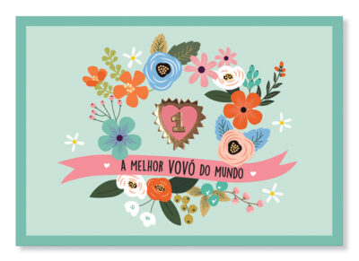 Cartão Essencial Avó Número 1 Fina Ideia 11x15,5cm com envelope