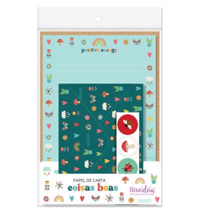 Alternative view of Papel de Carta Fina Ideia Coisas Boas 15,5x23cm – 4 unid. com envelopes e adesivos