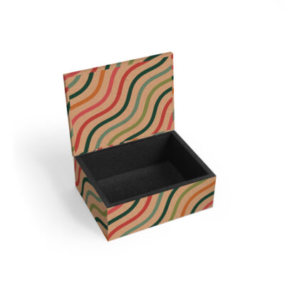 Alternative view of Porta-joias P Fina Ideia Kraft Curvas 14x11x5,5cm em MDF