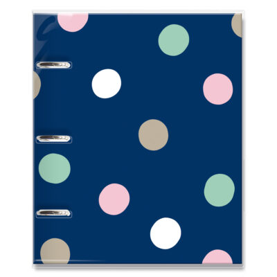 Caderno Argolado Planner Fina Ideia Poá 16,2x23,5cm 103 folhas capa protetora