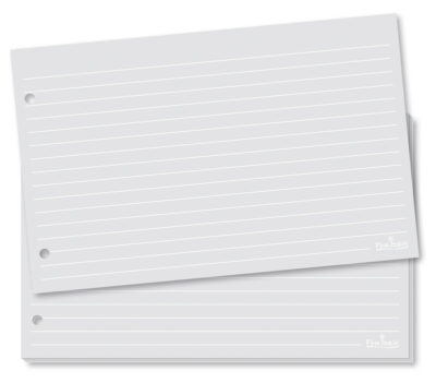 Alternative view of Fichas Pautas Brancas Fina Ideia 5×8 20,4x12,8cm 50 unidades