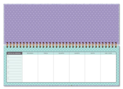 Alternative view of Planner Organizador Semanal Fina Ideia Sempre-viva 30×10,5cm 52 folhas capa dura
