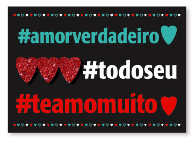 Cartão Mix Romântico Hashtag Fina Ideia 11x15,5cm com envelope