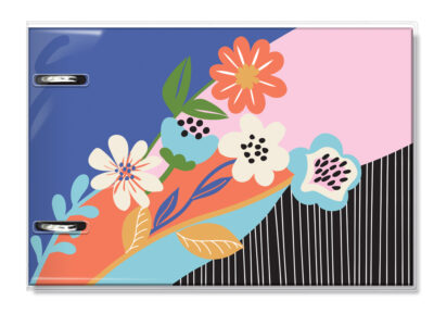 Porta-Fichas Jardim das Cores Fina Ideia 20,5x14,5cm 48 fichas pautadas capa protetora