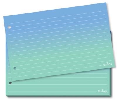 Alternative view of Fichas Degradê Verde Pautas Brancas Fina Ideia 5×8 20,4x12,8cm 50 unidades