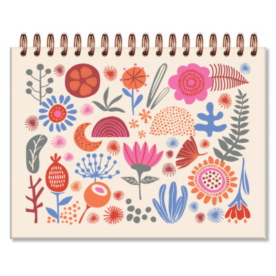 Caderno de Criação Fina Ideia Orgânica 23,5x17,5cm 30 folhas pretas 180g/m² capa dura