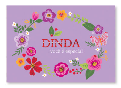 Cartão Essencial Dinda Especial Fina Ideia 11x15,5cm com envelope