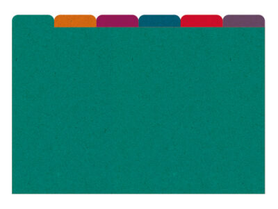 Refil Divisórias Kraft Coloridas Porta-fichas Fina Ideia 20,5x14,5cm 12 unidades