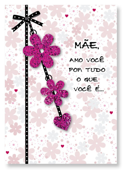 Cartão Artesanal Mãe Correntinha Fina Ideia 11x15,5cm com envelope