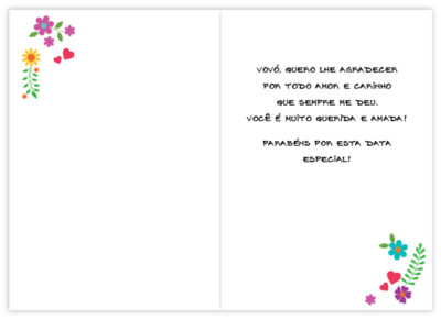 Alternative view of Cartão Artesanal Avó Letras Coloridas Fina Ideia 11x15,5cm com envelope