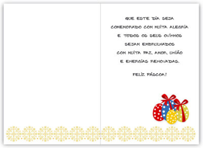 Alternative view of Cartão Artesanal Páscoa Árvore com Ovos Fina Ideia 11x15,5cm com envelope