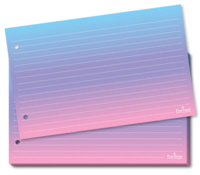 Alternative view of Fichas Degradê Rosa 5x8 com Pautas Brancas 50 unid. – Fina Ideia