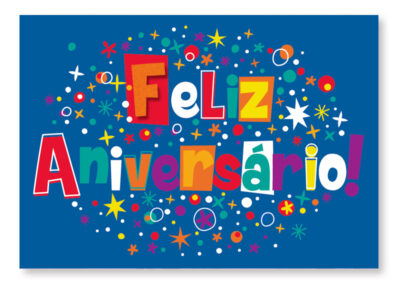 Cartão Mix Aniversário Azul Fina Ideia 11x15,5cm com envelope