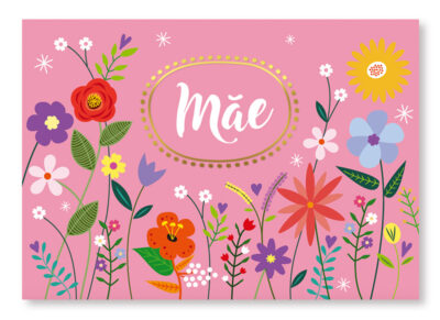 Cartão Essencial Mãe Flores Fina Ideia 11x15,5cm com envelope