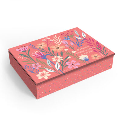 Porta-joias M Fina Ideia Primavera 19x14x5,5cm em MDF