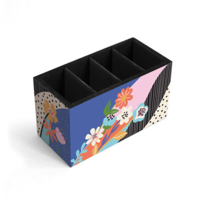 Alternative view of Porta-treco Fina Ideia Jardim das Cores 17x8,5x9cm em MDF