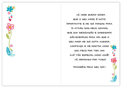 Alternative view of Cartão Artesanal Avó Te Amo Muito Fina Ideia 11x15,5cm com envelope