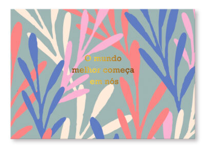 Cartão Essencial Felicitações Galhos Fina Ideia 11x15,5cm com envelope