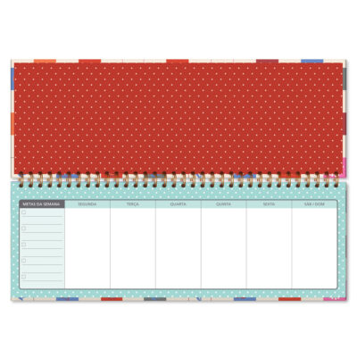 Alternative view of Planner Organizador Semanal Fina Ideia Quadrinhos 30x10,5cm 52 folhas capa dura