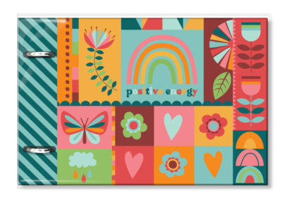 Porta-Fichas Arco-íris Fina Ideia 25,5x18cm 48 fichas pautadas capa protetora