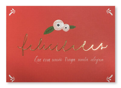 Cartão Essencial Felicidades União Fina Ideia 11x15,5cm com envelope