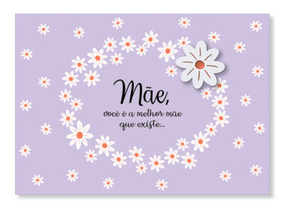 Cartão Mix Mãe Margaridas Fina Ideia 11x15,5cm com envelope