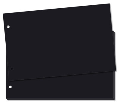 Alternative view of Fichas Pretas Lisas Fina Ideia 5×8 20,4x12,8cm 30 unidades