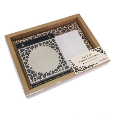 Kit 01 Oncinha Fina Ideia com Bloco Semanal e Bloco Office com Pino