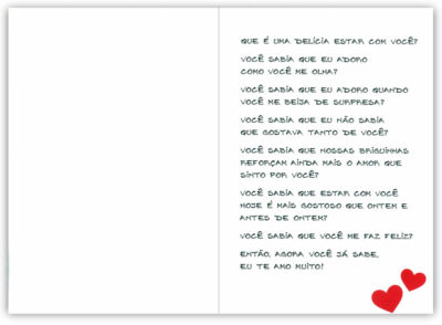 Alternative view of Cartão Artesanal Romântico Você Sabia Fina Ideia 11x15,5cm com envelope