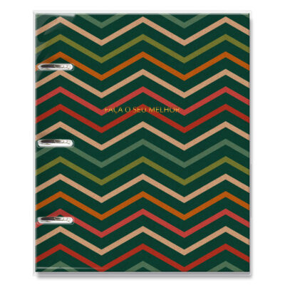 Caderno Argolado Planner Fina Ideia Kraft Zigzag 16,2x23,5cm 103 folhas capa protetora