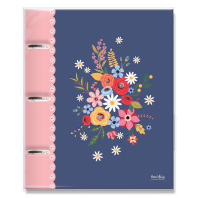 Caderno Argolado Planner Fina Ideia Buquê 16,2x23,5cm 103 folhas capa protetora