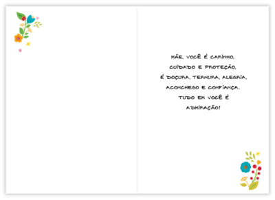 Alternative view of Cartão Artesanal Mãe Frase Floral Fina Ideia 11x15,5cm com envelope